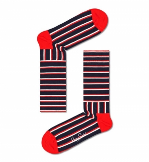 Stripe Sock  Dark navy/red